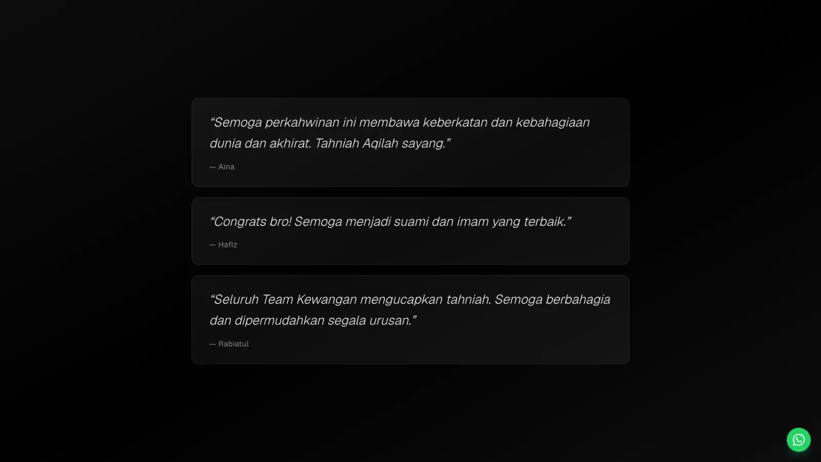 Tayangan langsung di skrin besar
